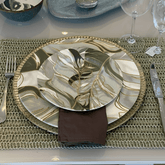 Prato Raso de Cerâmica Salt Lake Acetinado 29cm - Ela Decora